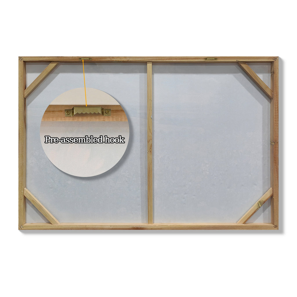 Framed Meadow Artwork in Green / Ivory — detail view 2