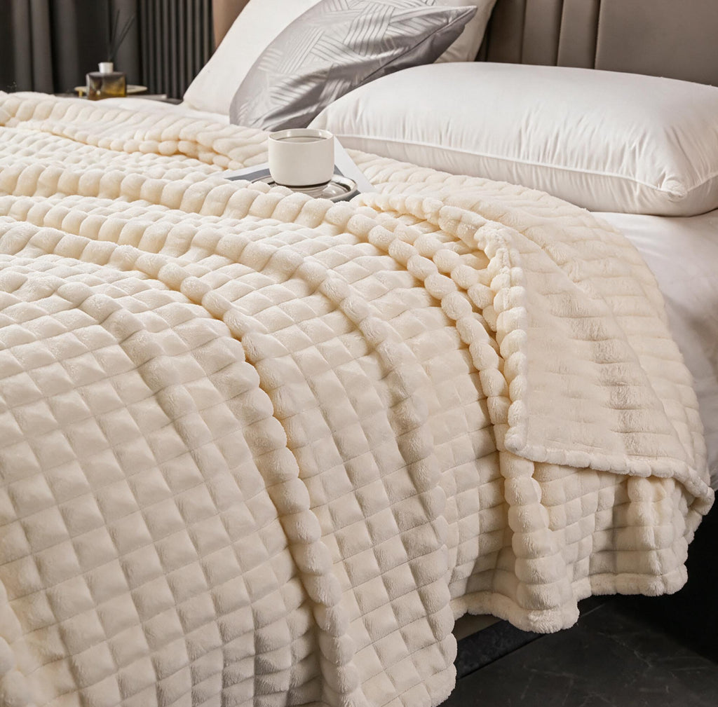 Grid Plush Blanket
