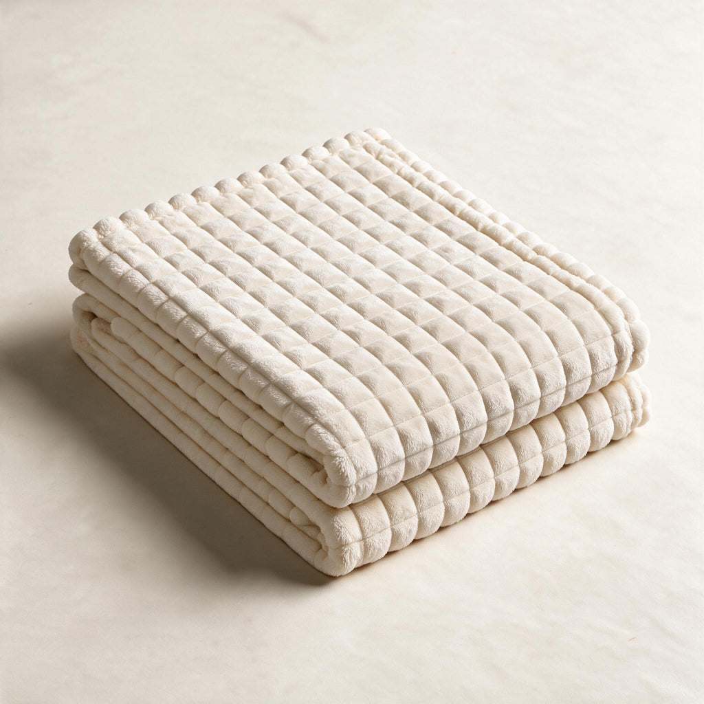 Grid Plush Blanket