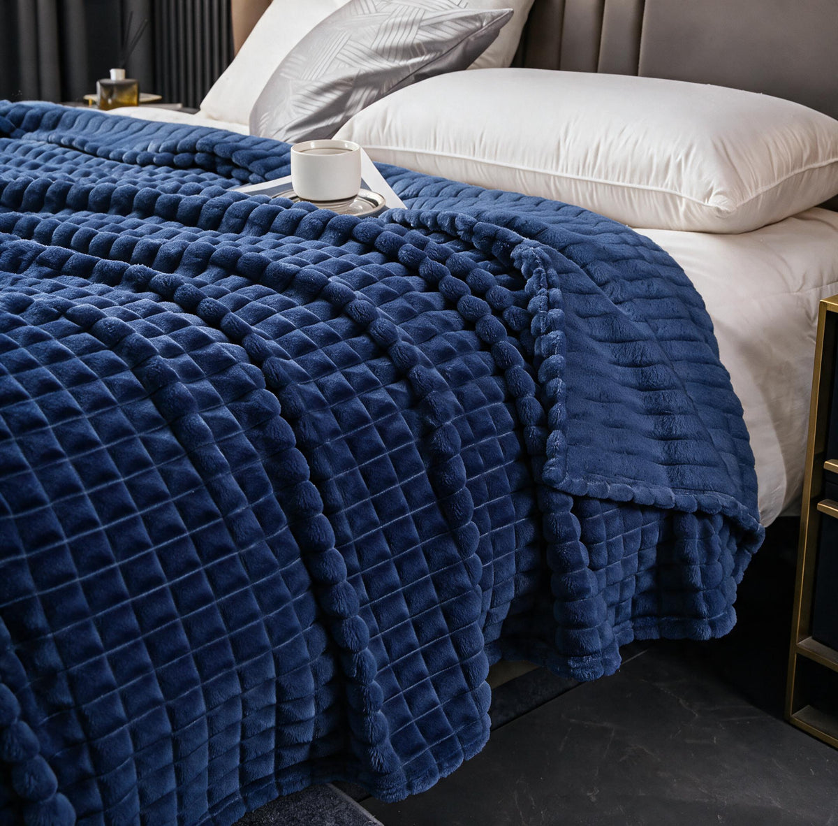 Grid Plush Blanket