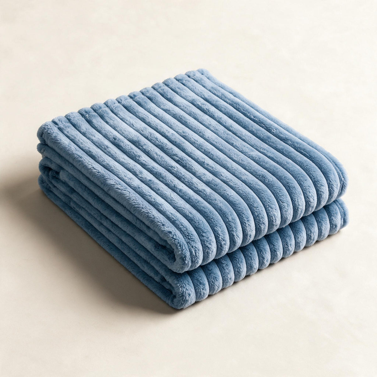 Ribbed Plush Throw Blanket