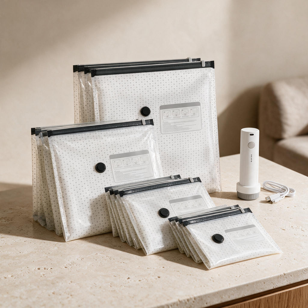 26-Bag Vacuum Storage Kit with Electric Pump — premium product view