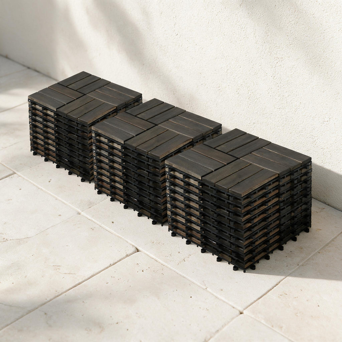 Acacia Deck Tiles — 30 sq ft — full product
