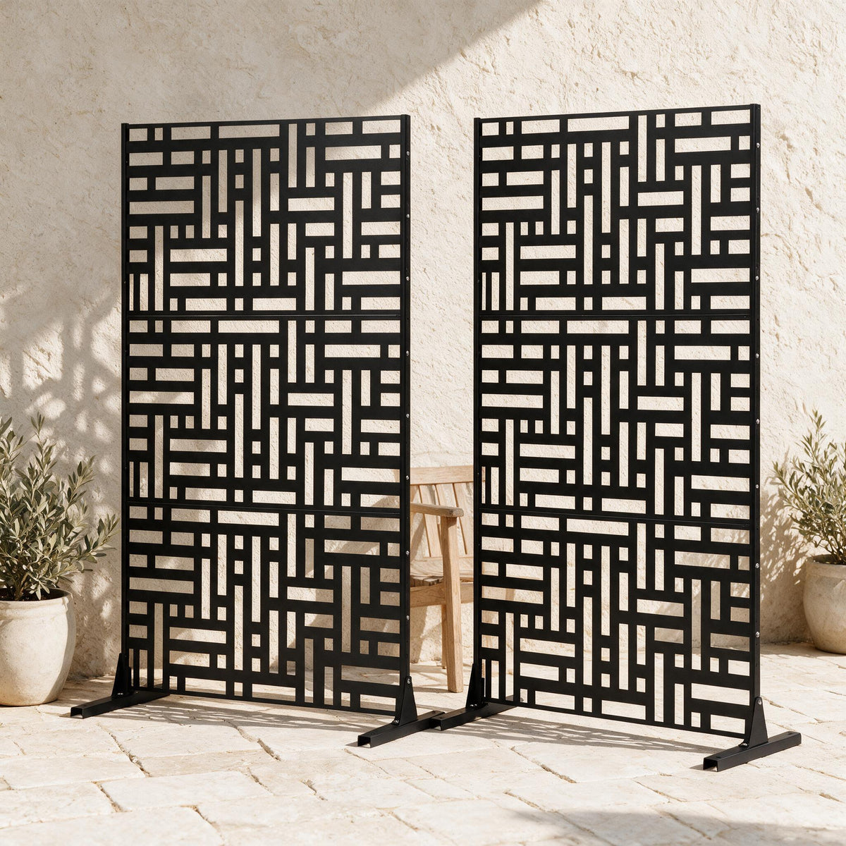 Architectural Privacy Screens — Set of 2 — full product