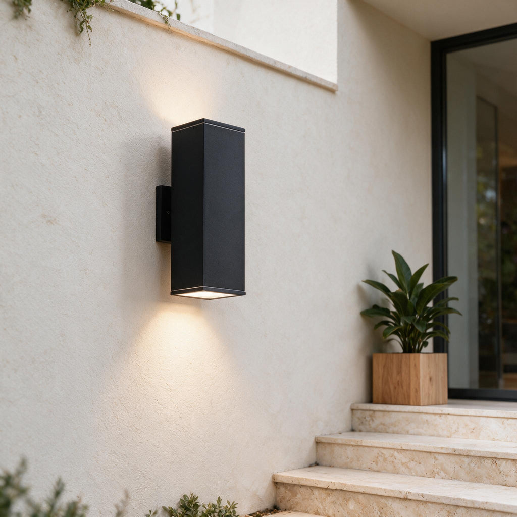 Architectural Up & Down Wall Lights — Set of 4 — close-up of the original materials and construction