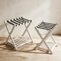 Bamboo Luggage Racks — White, Set of 2 — full product