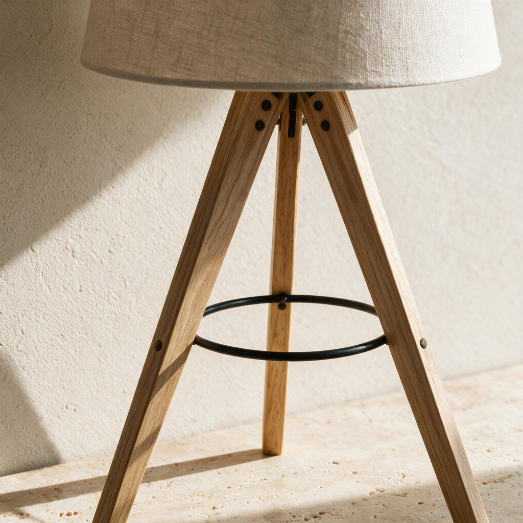 Birch Tripod Table Lamp — close-up of the product details