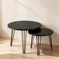 Nesting Coffee Tables — Black, Set of Two — premium product view