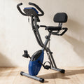 Folding Exercise Bike - Blue — premium full product view.