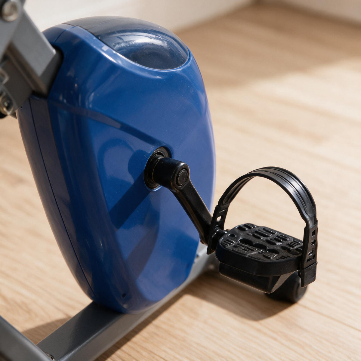 Folding Exercise Bike - Blue — close detail of the original material and construction.