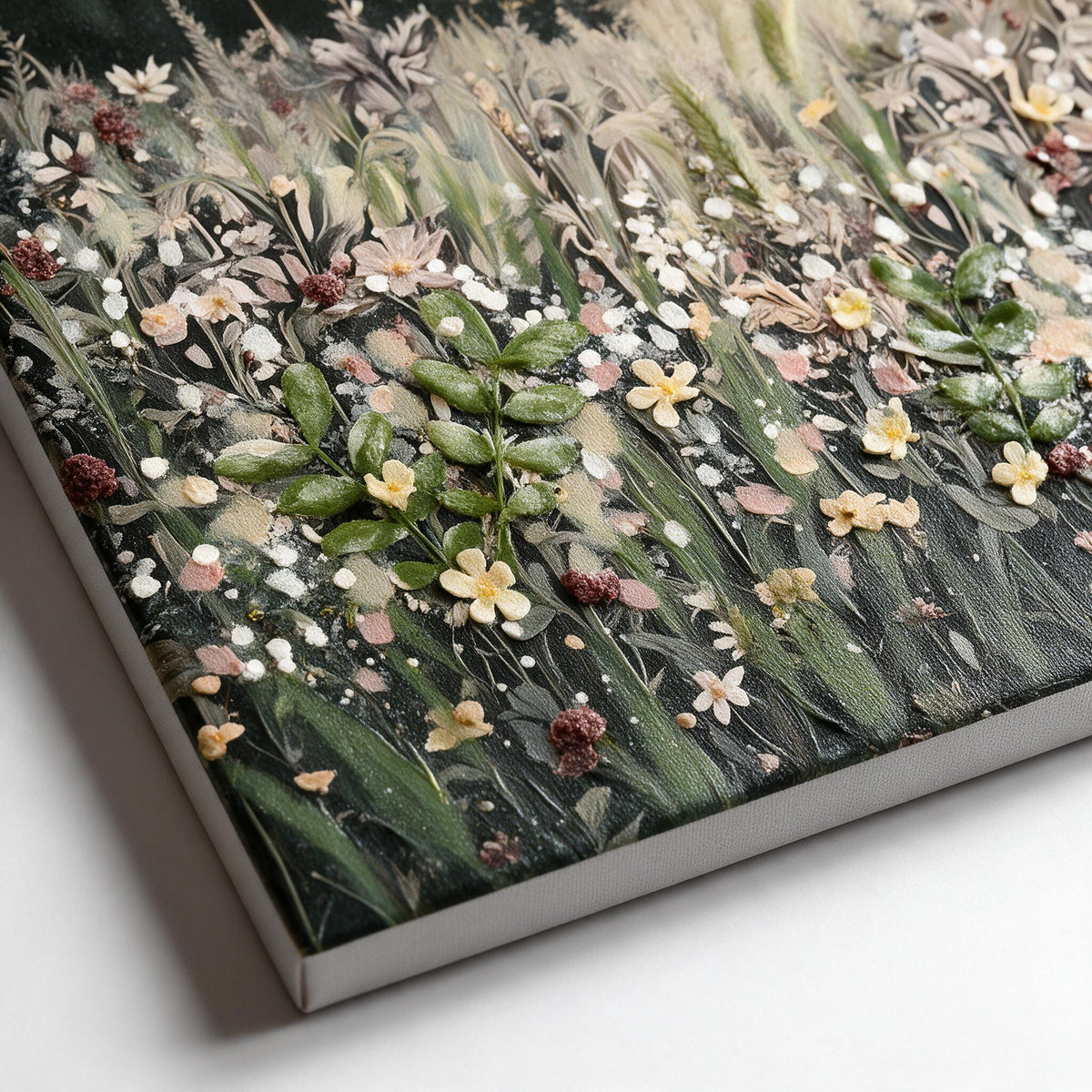 Framed Meadow Artwork — material and construction detail