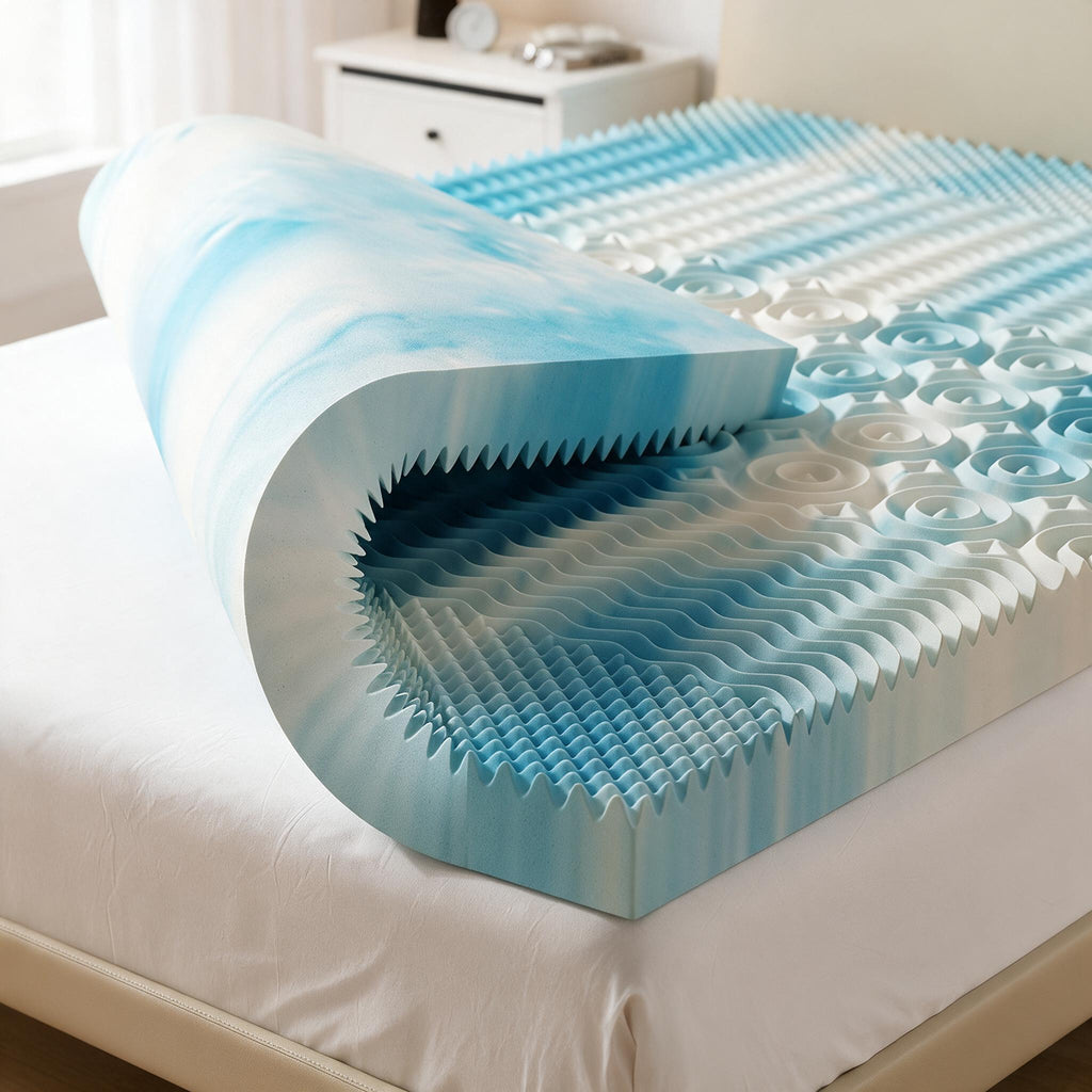 Gel Memory Foam Mattress Topper — Queen, 3-Inch — material and construction detail