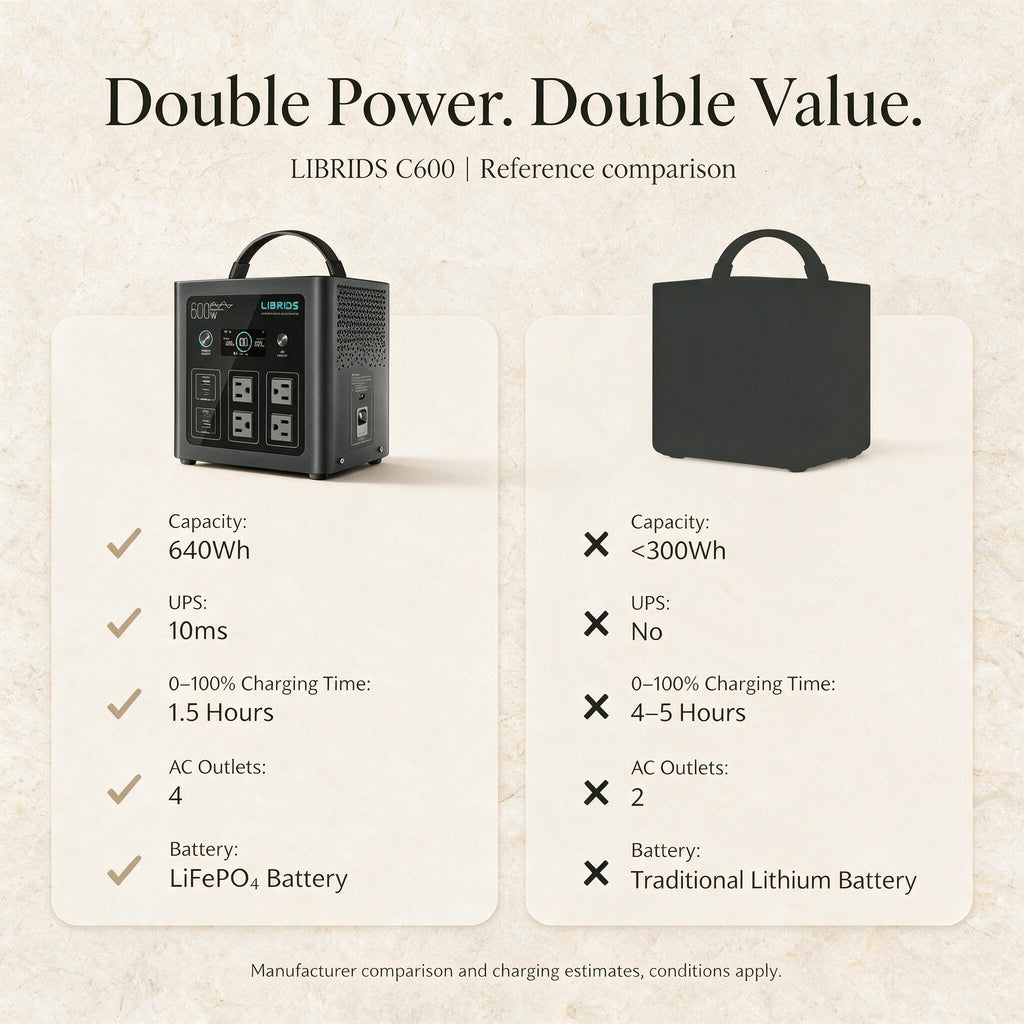 LIBRIDS C600 — capacity and feature comparison, Savellor premium information image.