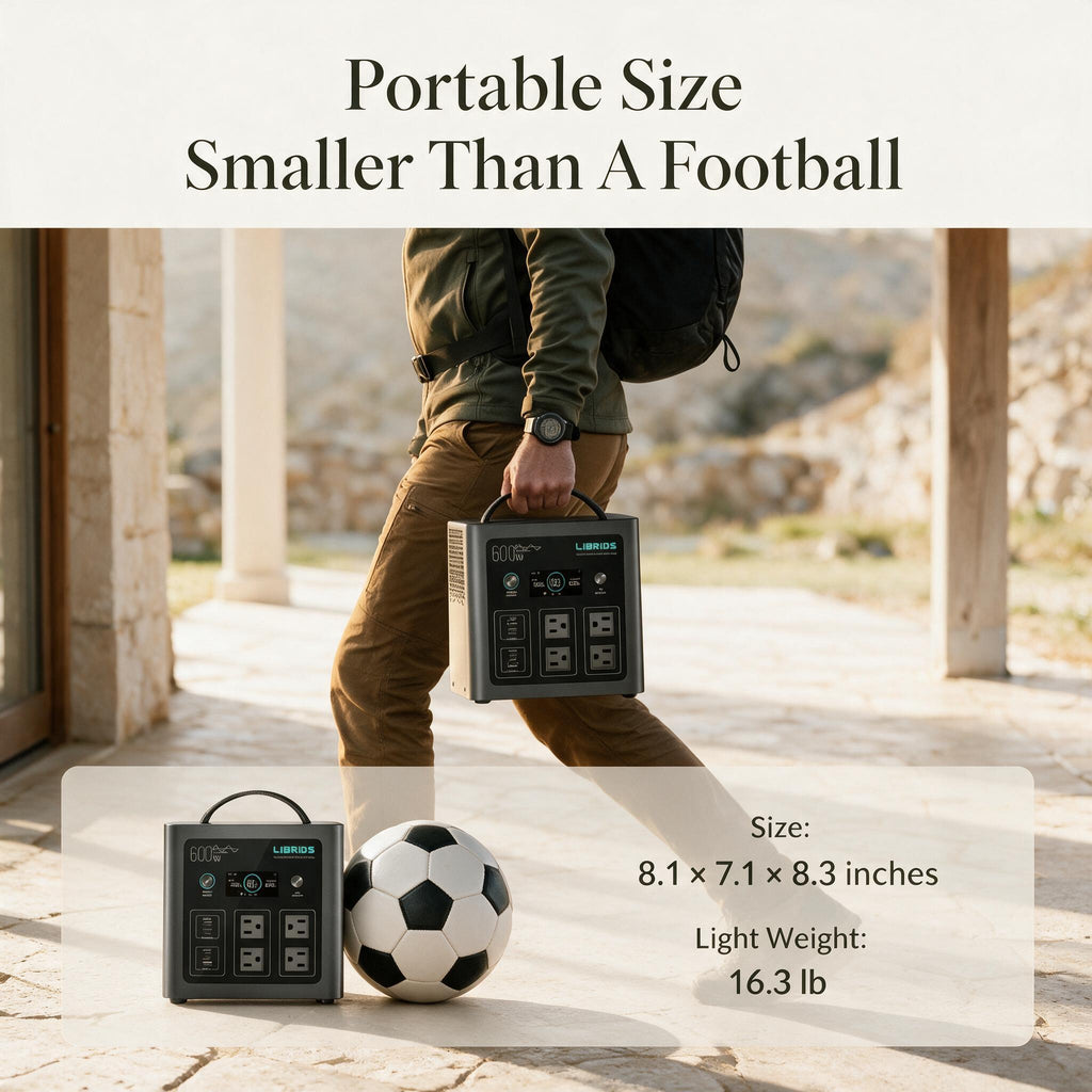 LIBRIDS C600 — portability, football comparison, size and weight, Savellor premium information image.