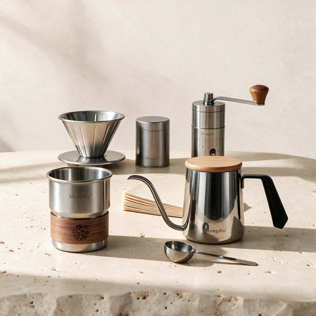 Mongdio Pour-Over Coffee Gift Set — 7 Pieces — full product