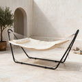 Padded Garden Hammock with Stand — Beige — full product