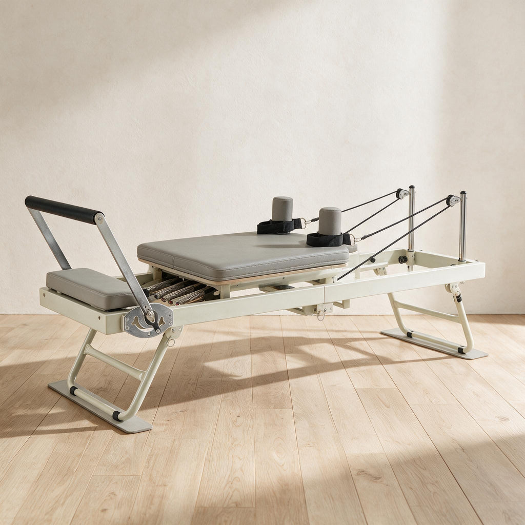VEVOR Folding Pilates Reformer - Gray — premium full product view.