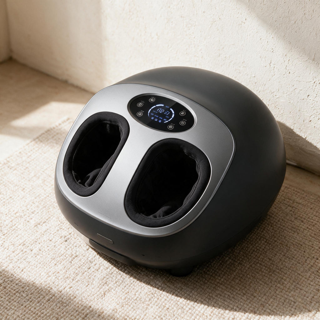 Gray Heated Kneading Foot Massager, premium product view.