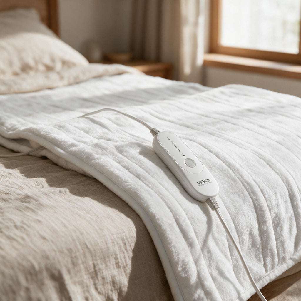 White Queen Heated Mattress Pad, close-up of original material and design details.