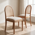 Rattan Dining Chairs — Beige, Set of 2 — full product