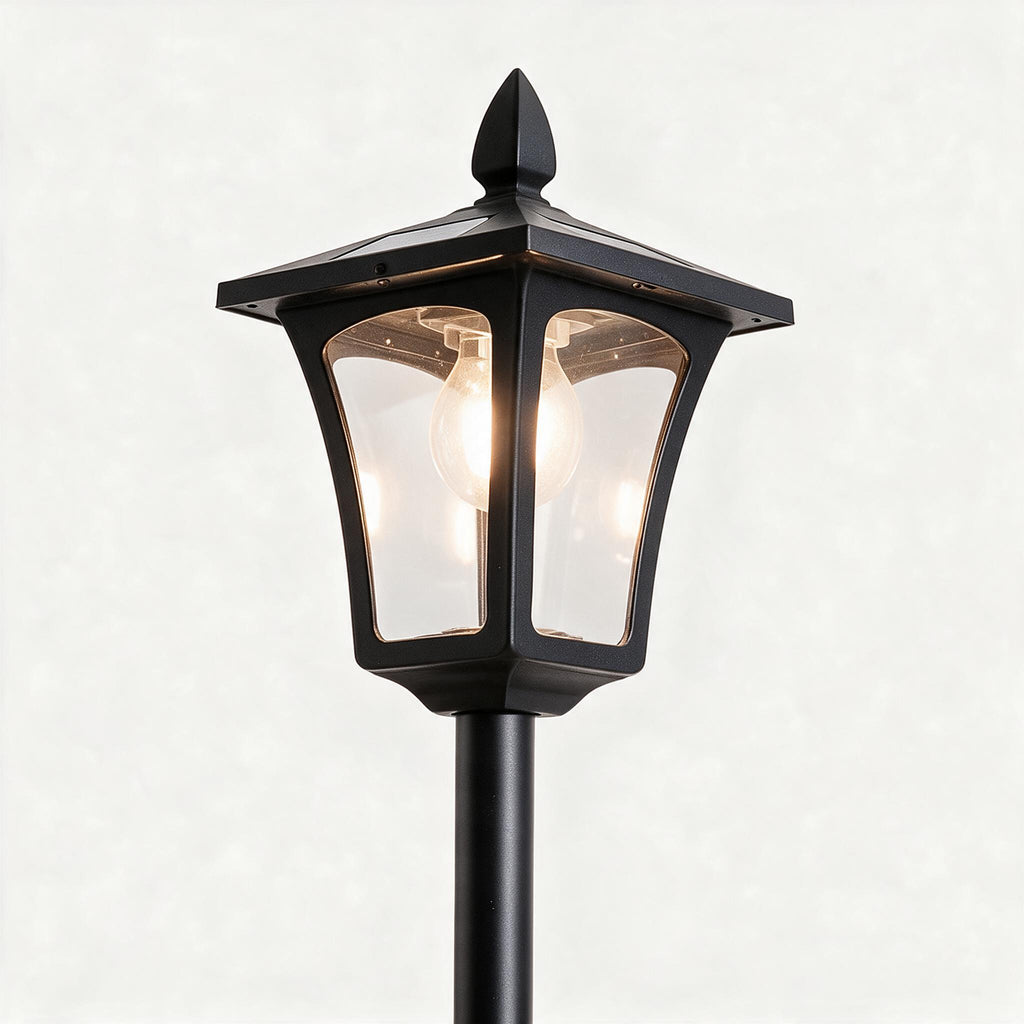 Solar Planter Lamp Posts — Set of 4 — close-up of the original materials and construction