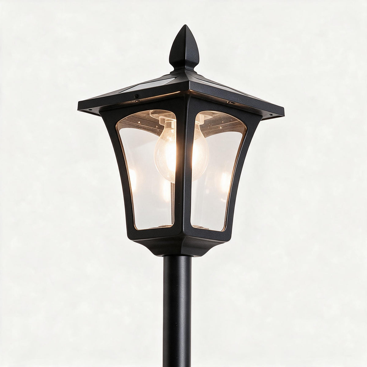 Solar Planter Lamp Posts — Set of 4 — close-up of the original materials and construction