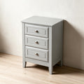 Three-Drawer Nightstand — Gray — premium product view