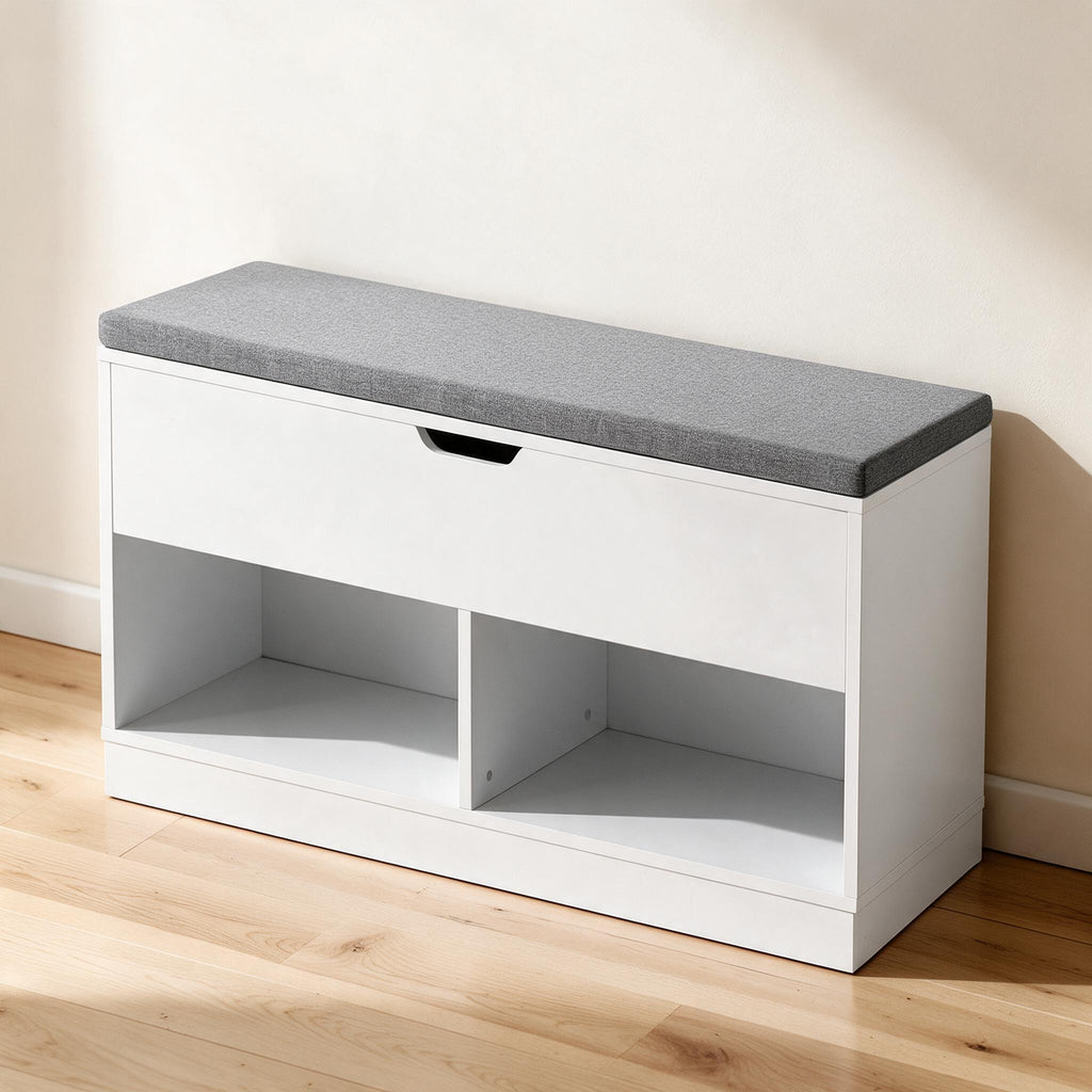 VASAGLE Cushioned Storage Bench — premium product view