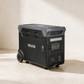 VEVOR LW3000 portable power station — three-quarter product view against warm ivory limestone.