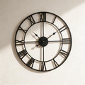 VEVOR Roman Numeral Wall Clock — Black, 24-Inch — premium product view
