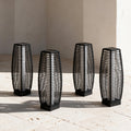 Woven Solar Patio Lanterns — Set of 4 — full product